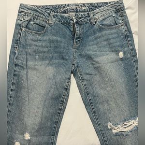 american eagle size 10 low rise flare jeans